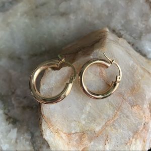 Chunky gold hoops